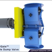 Aerodyne GatorGate double dump valve with motor drive assembly.